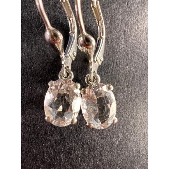 NEW petalite sterling silver lever back earrings - Picture 2 of 12